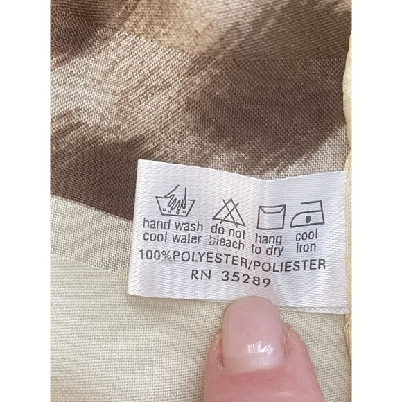 Animal Print Scarf 34"x34" – Ivory & Brown – Made in Italy – Lightweight - Picture 7 of 8